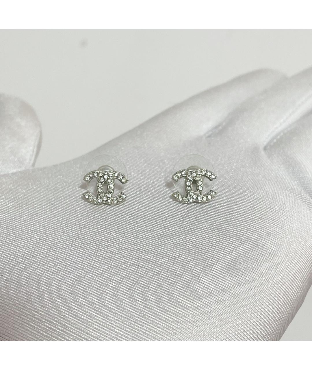 CHANEL Белые серьги, фото 4