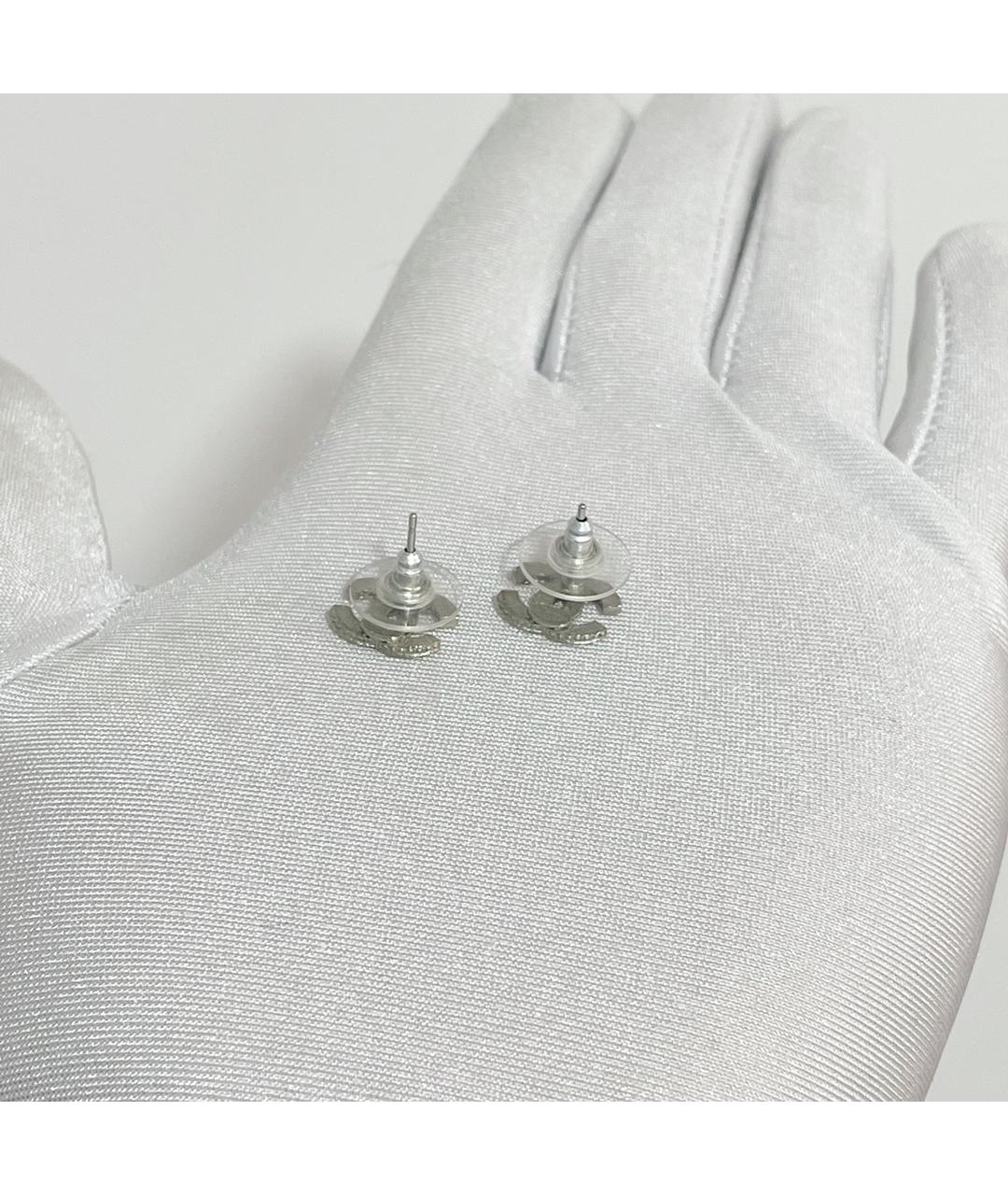 CHANEL Белые серьги, фото 3
