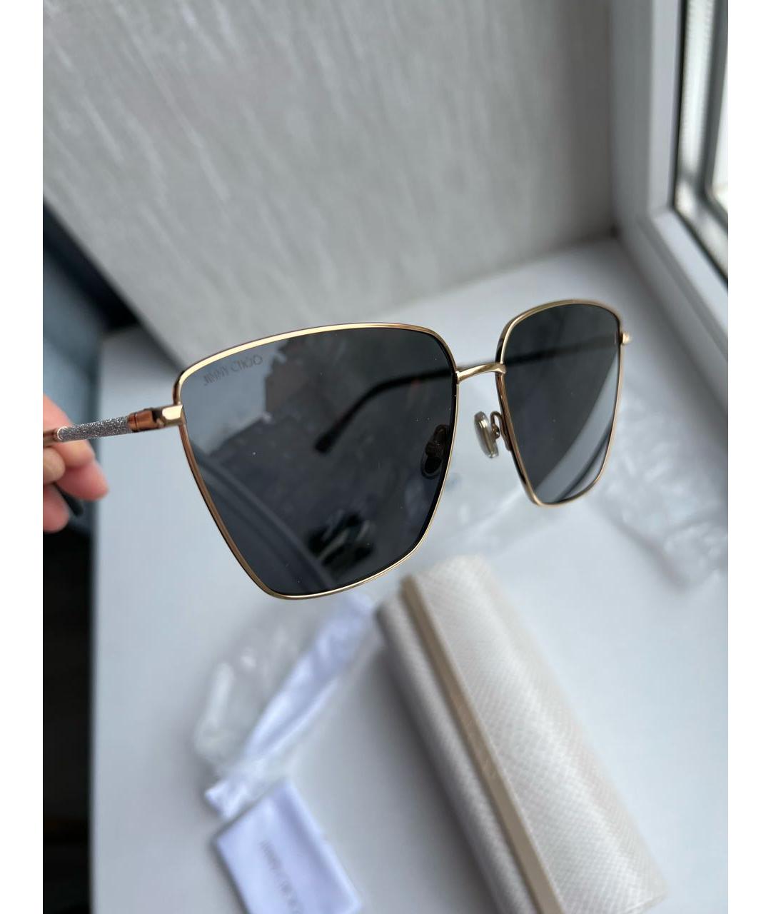 JIMMY CHOO Черные металлические солнцезащитные очки, фото 7
