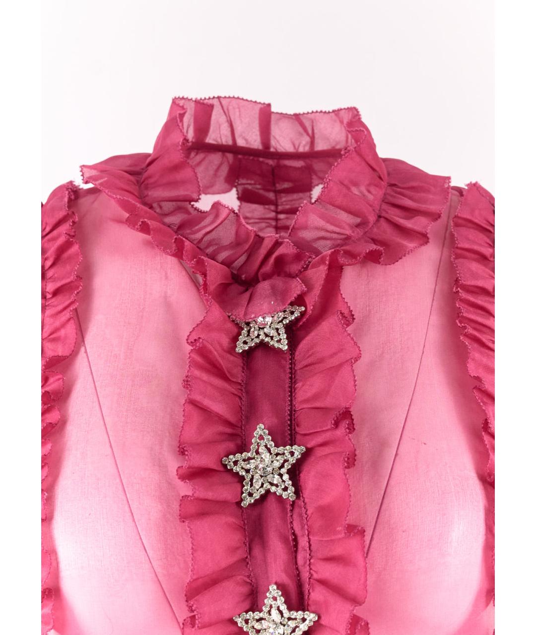 DOLCE&GABBANA Розовая шелковая блузы, фото 4