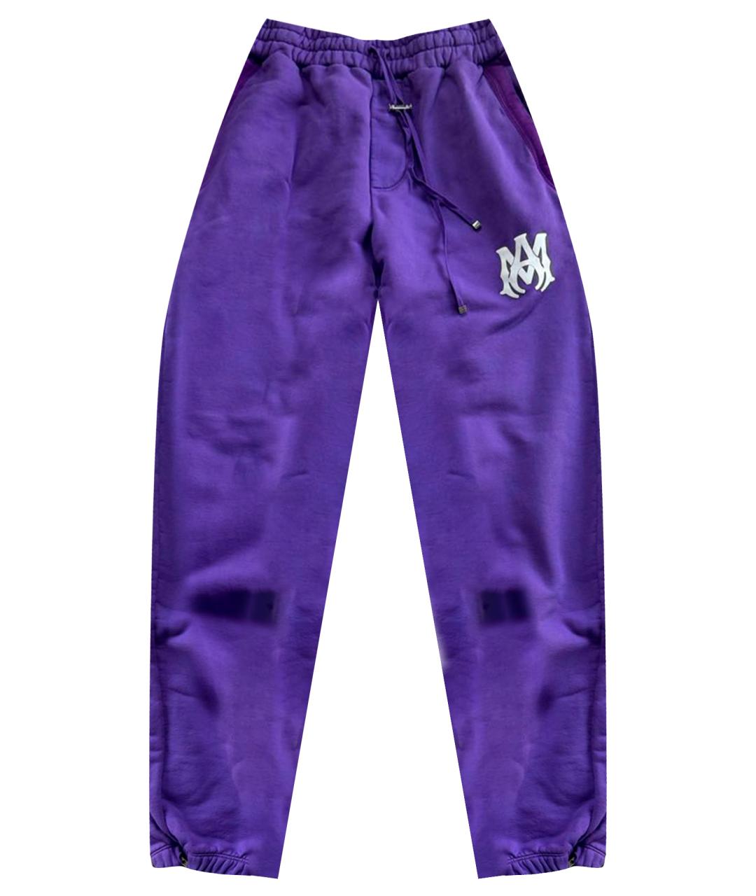 AMIRI Фиолетовые хлопковые повседневные брюки, фото 1