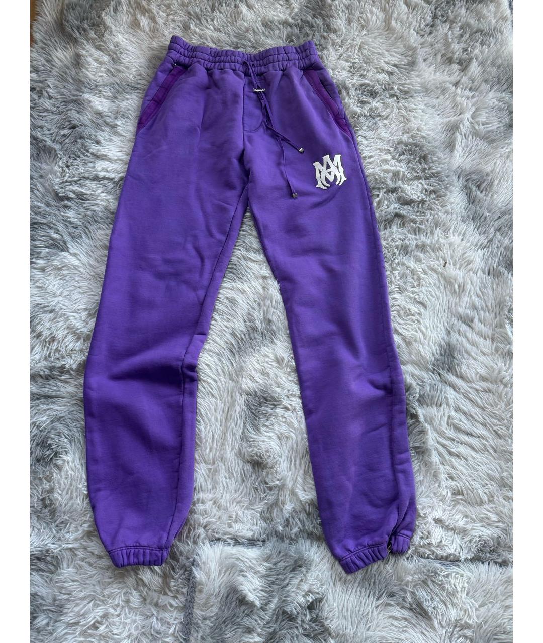 AMIRI Фиолетовые хлопковые повседневные брюки, фото 5