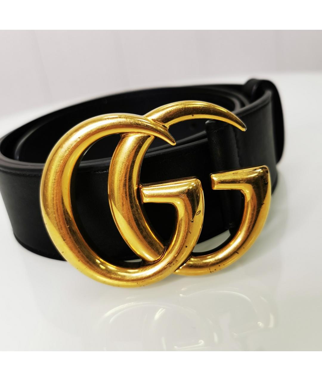 GUCCI Черный кожаный ремень, фото 6
