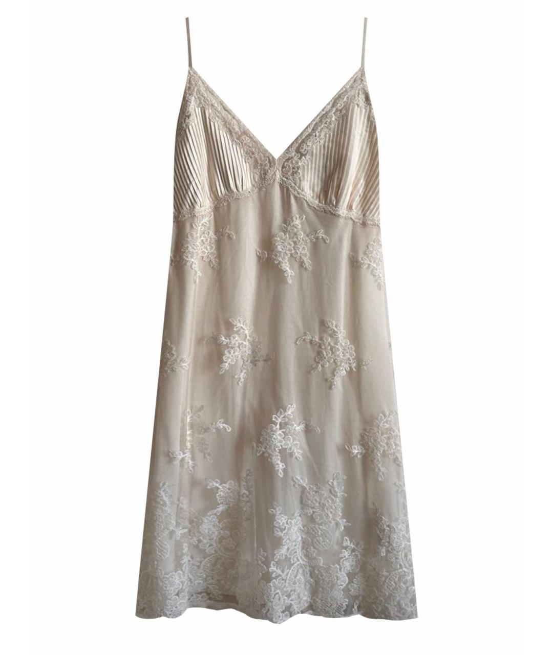 ERMANNO SCERVINO Бежевое полиамидовое платье, фото 1