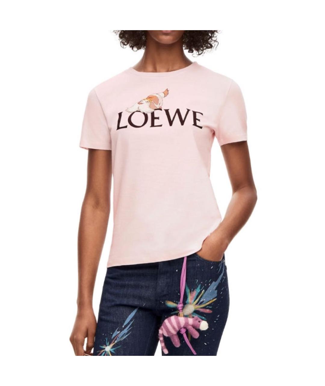 LOEWE Розовая футболка, фото 3