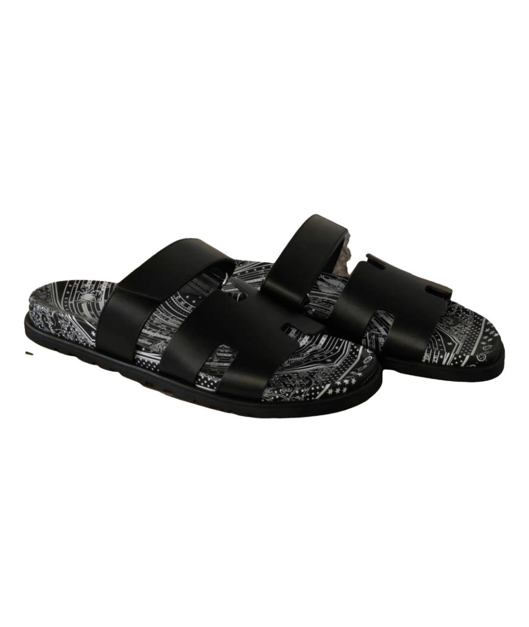 HERMES PRE-OWNED Черные кожаные сандалии, фото 6