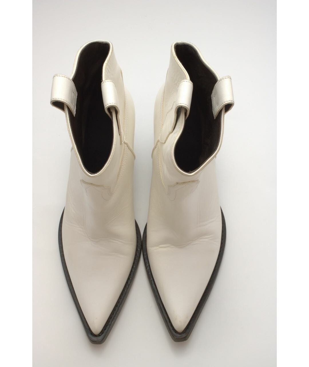 MAISON MARGIELA Белые кожаные ботинки, фото 4