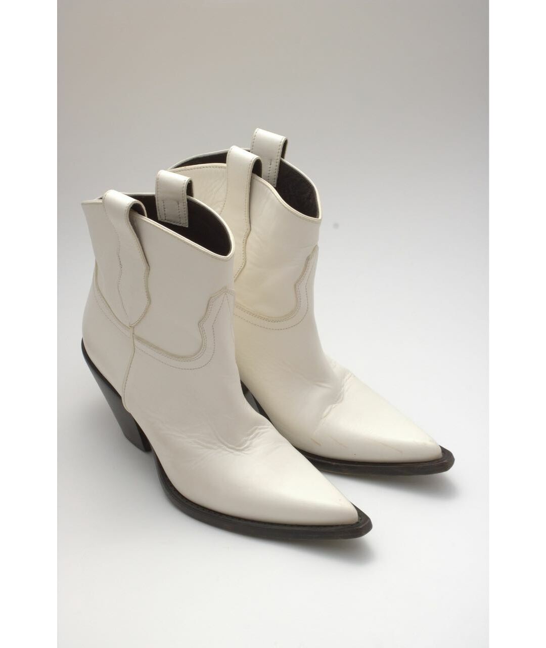 MAISON MARGIELA Белые кожаные ботинки, фото 2