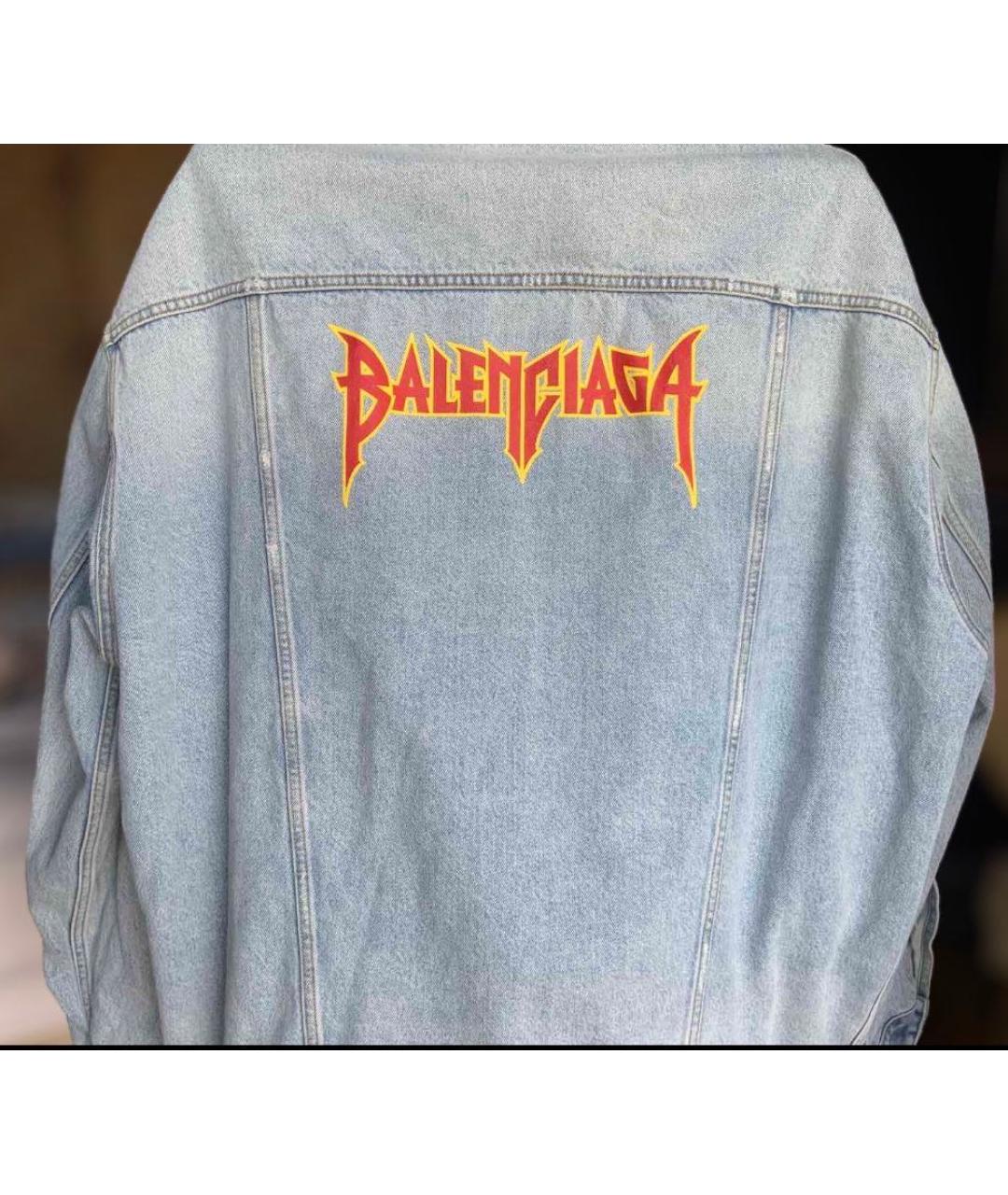 BALENCIAGA Голубая деним куртка, фото 4