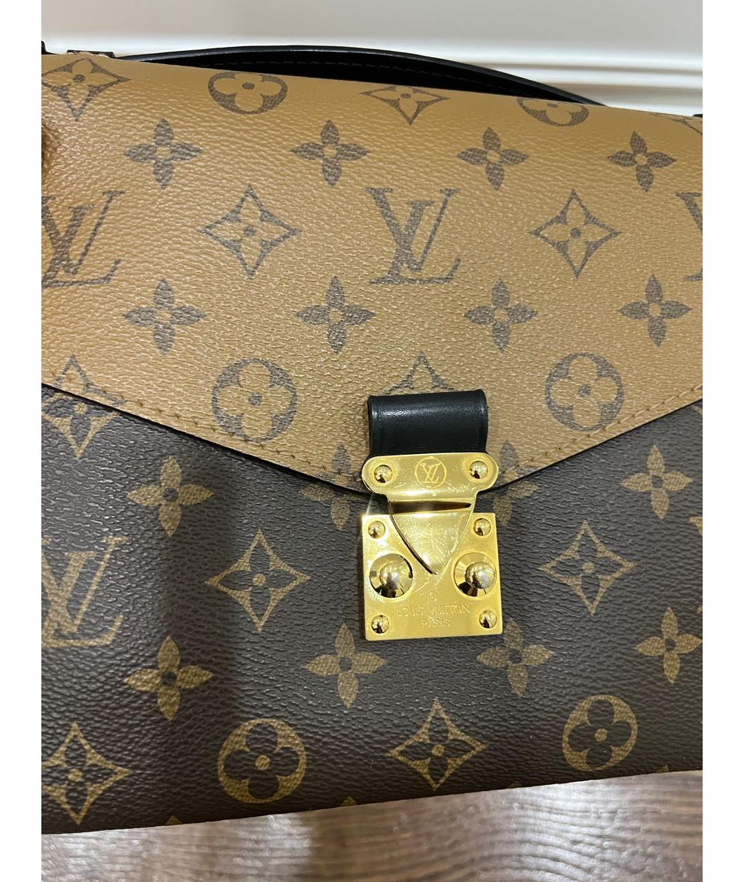 LOUIS VUITTON PRE-OWNED Коричневая кожаная поясная сумка, фото 8