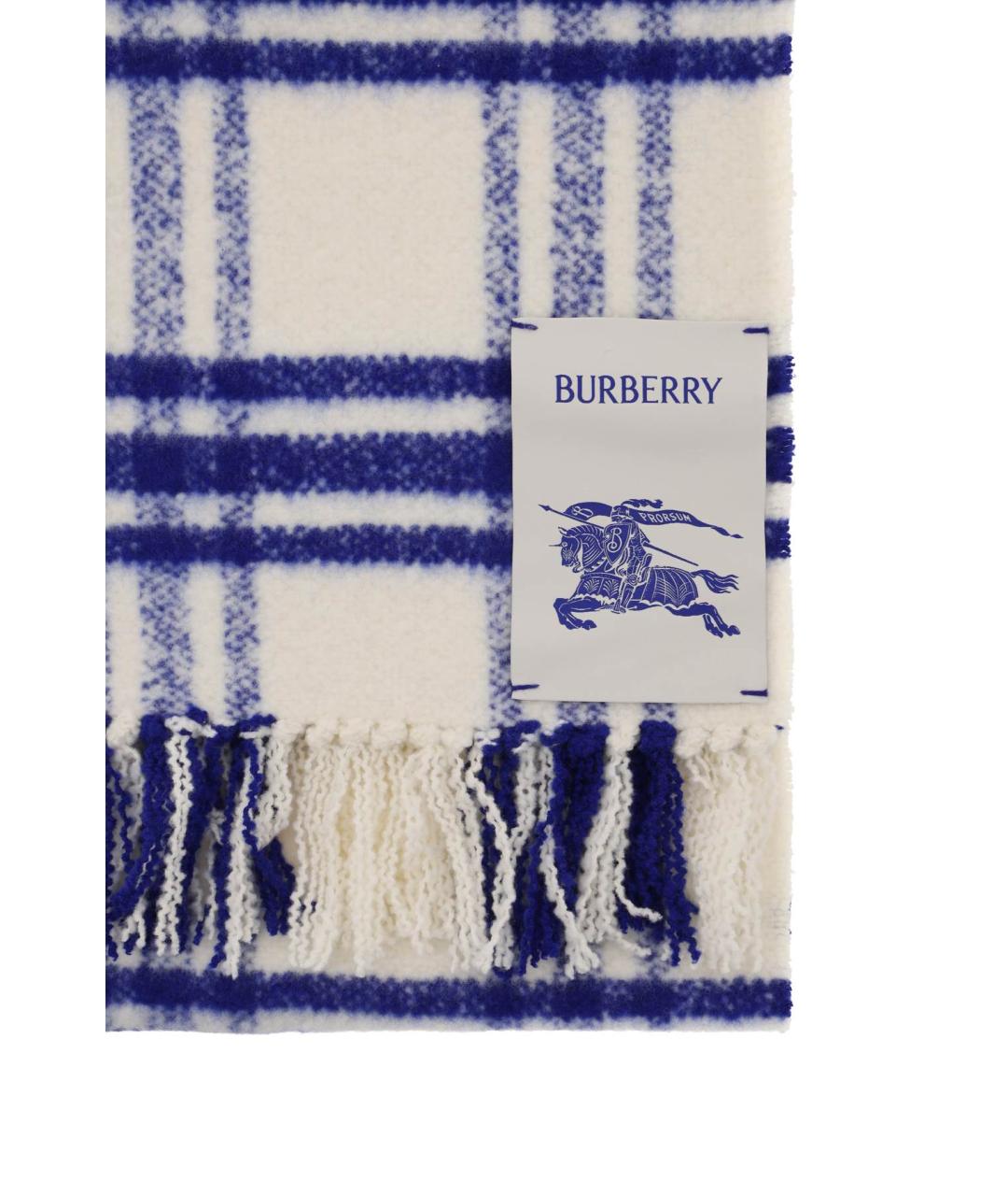 BURBERRY Синий шарф, фото 5