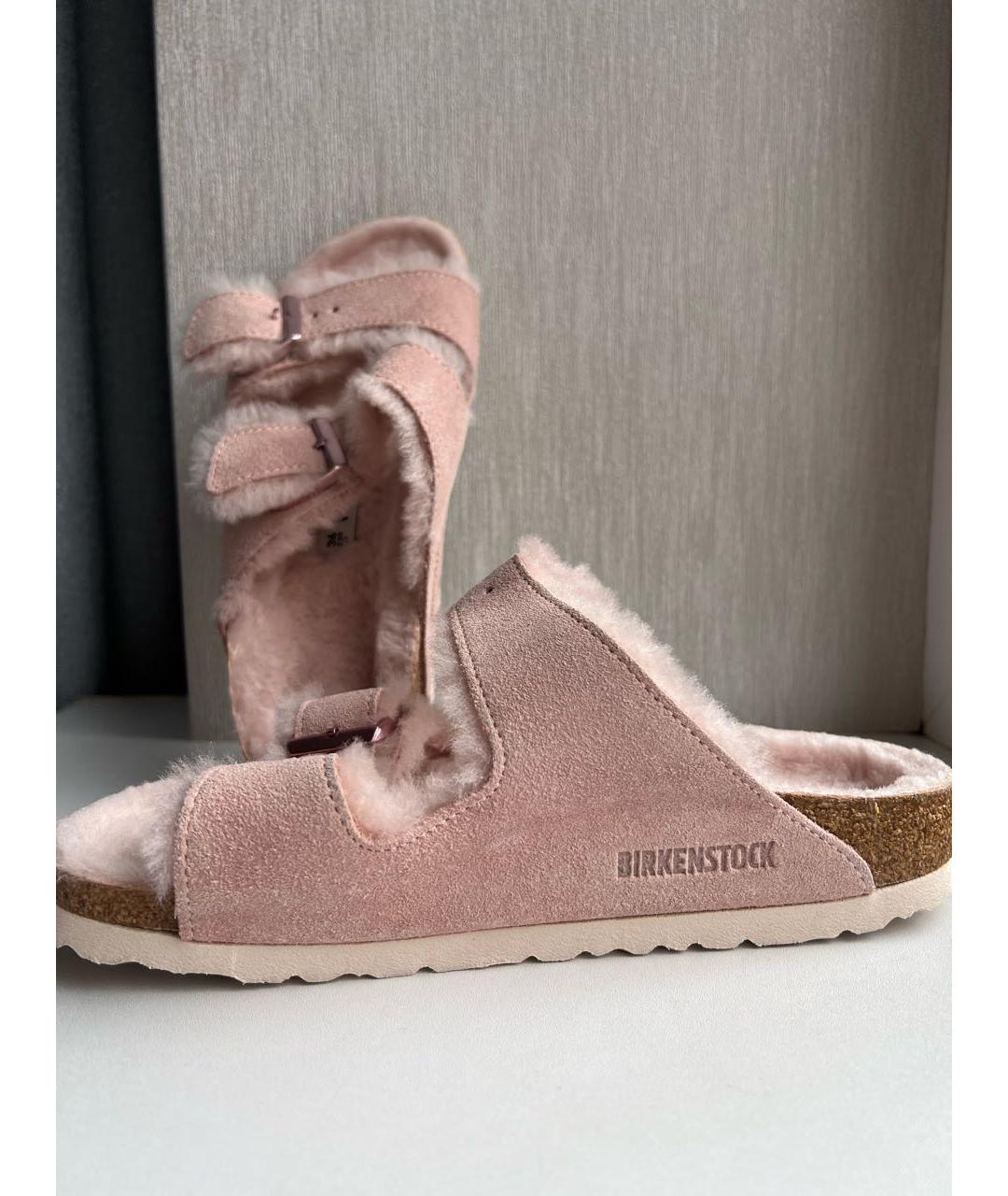 BIRKENSTOCK Розовые замшевые сабо, фото 6