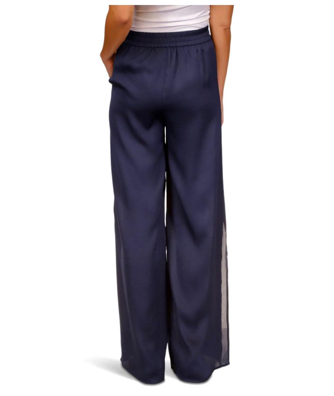 MICHAEL MICHAEL KORS Темно-синие полиэстеровые брюки широкие, фото 2