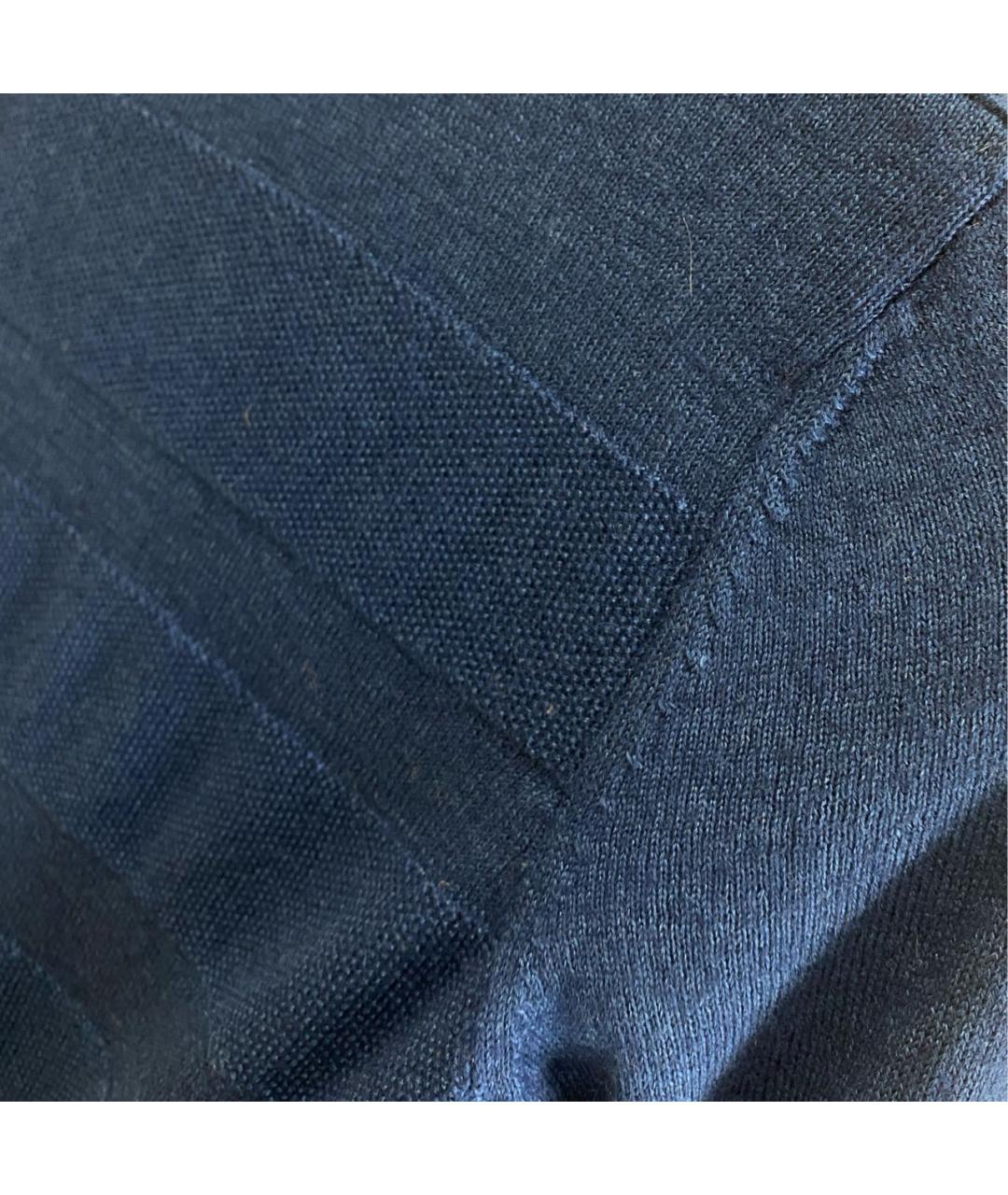 LORO PIANA Темно-синий кашемировый джемпер / свитер, фото 7