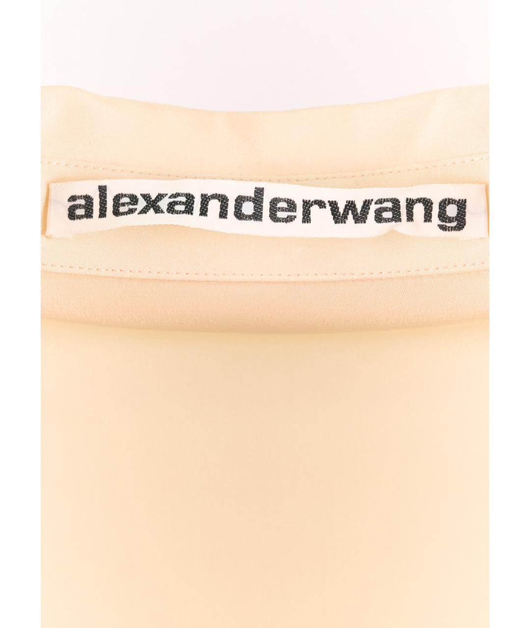 ALEXANDER WANG Бежевая шелковая блузы, фото 3