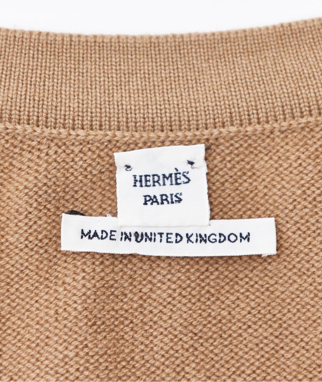 HERMES PRE-OWNED Коричневый кашемировый джемпер / свитер, фото 5