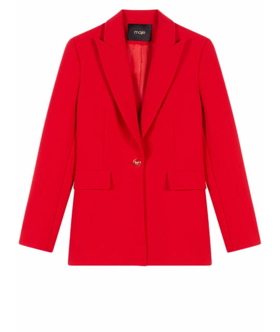 MAJE Красный полиэстеровый жакет/пиджак, фото 1