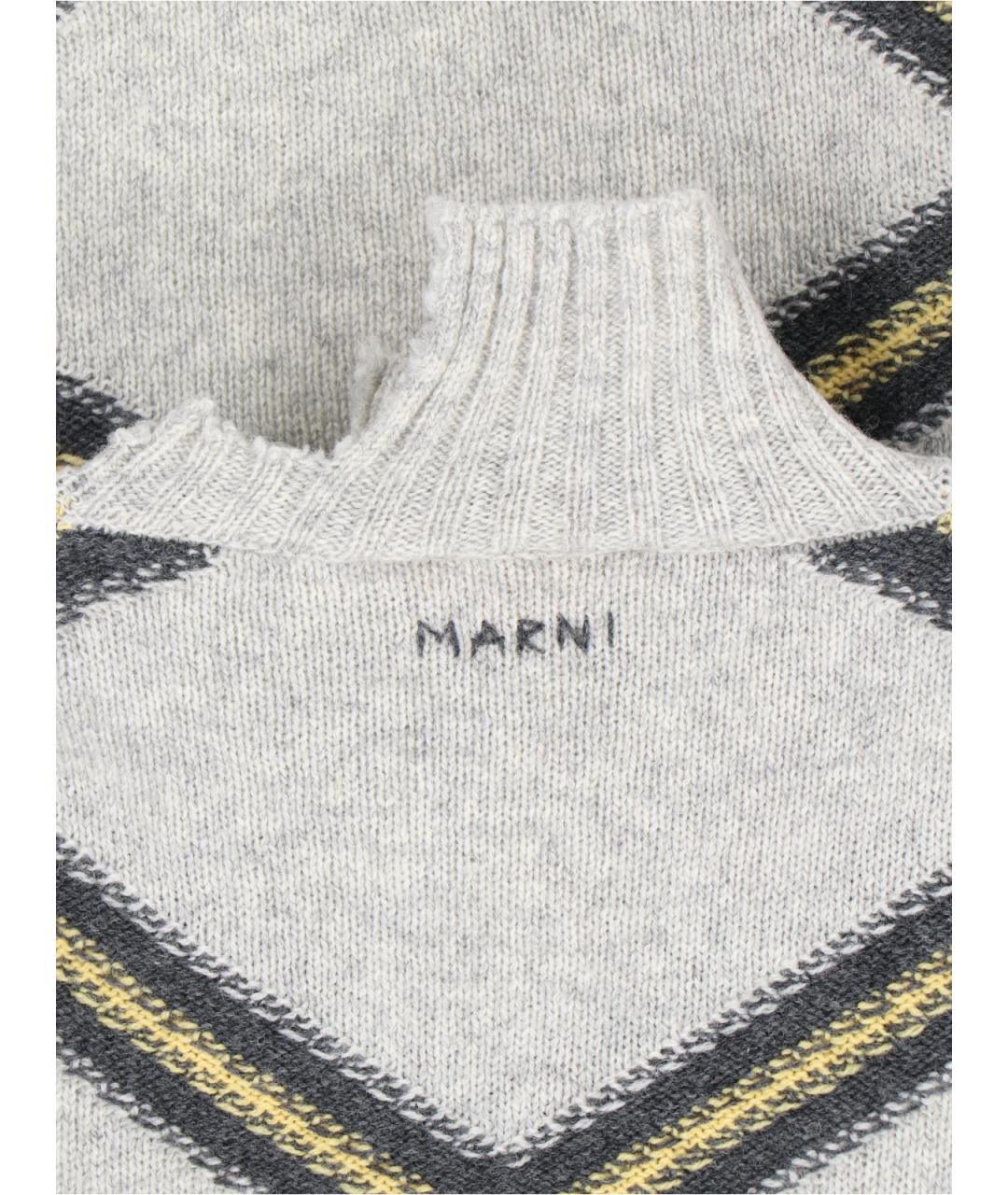 MARNI Серый джемпер / свитер, фото 4