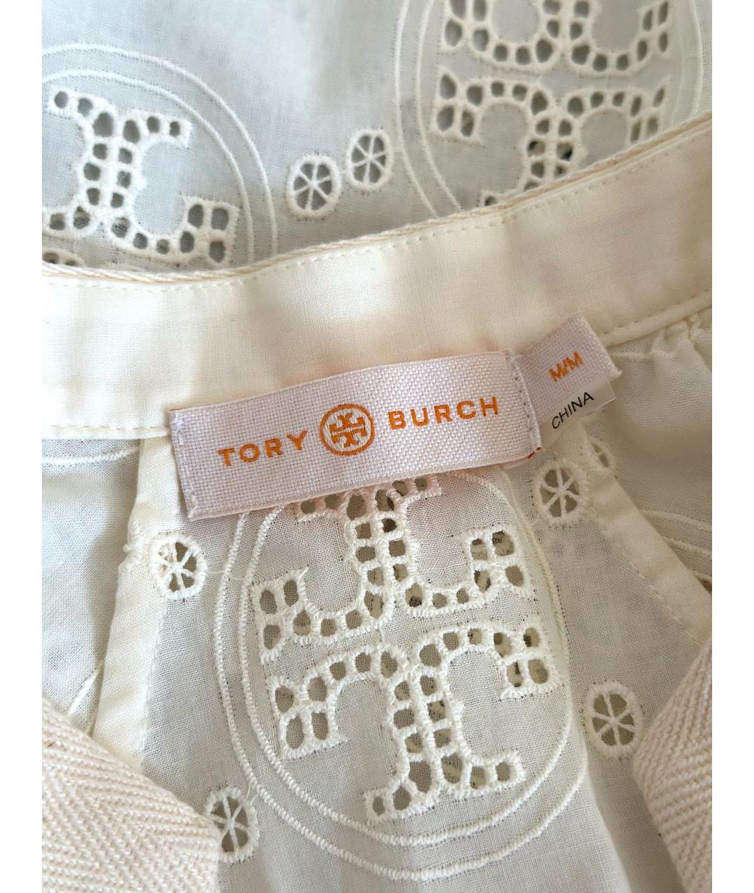 TORY BURCH Бежевая хлопковая блузы, фото 6