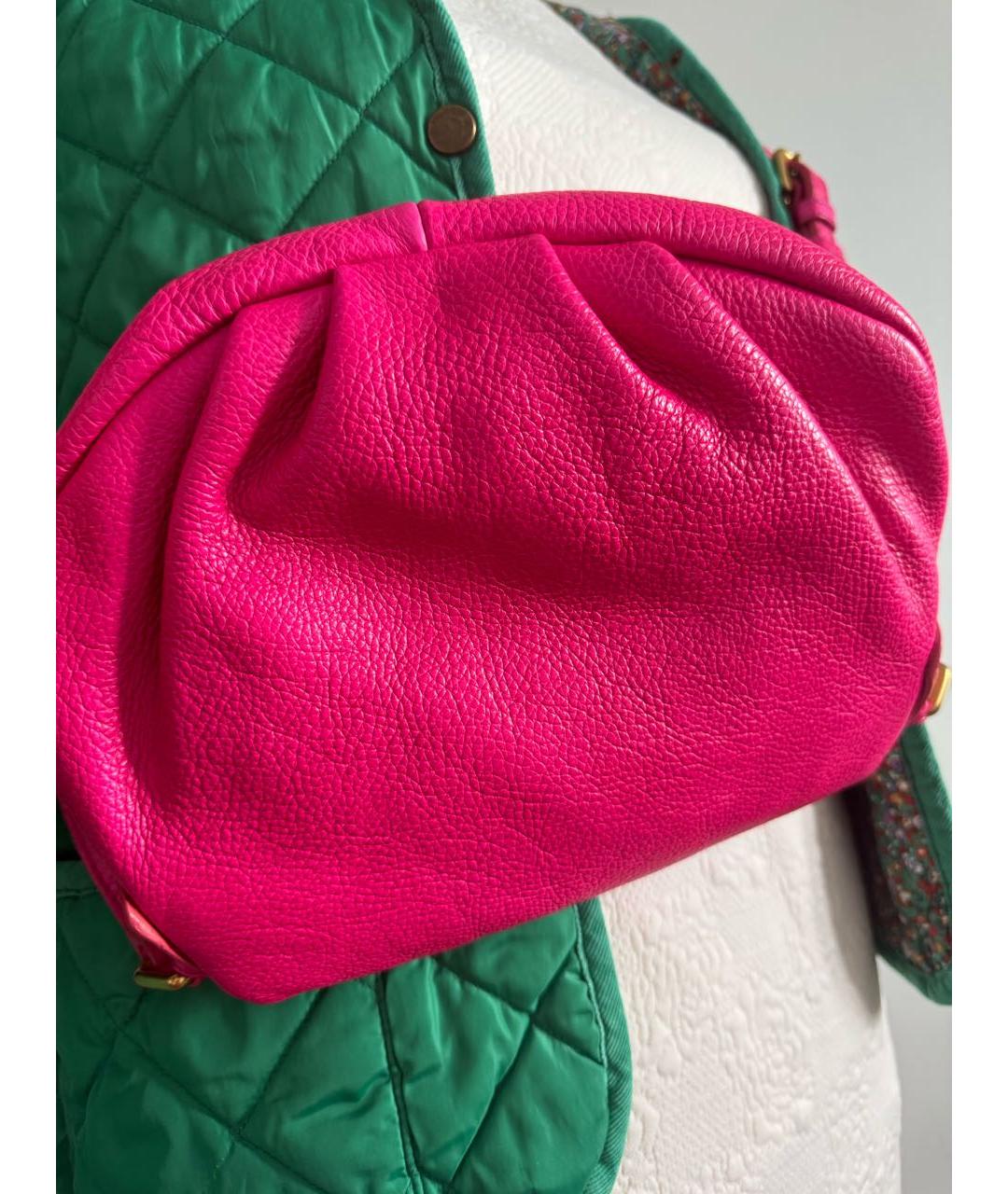 MARC BY MARC JACOBS Розовая кожаная сумка через плечо, фото 8