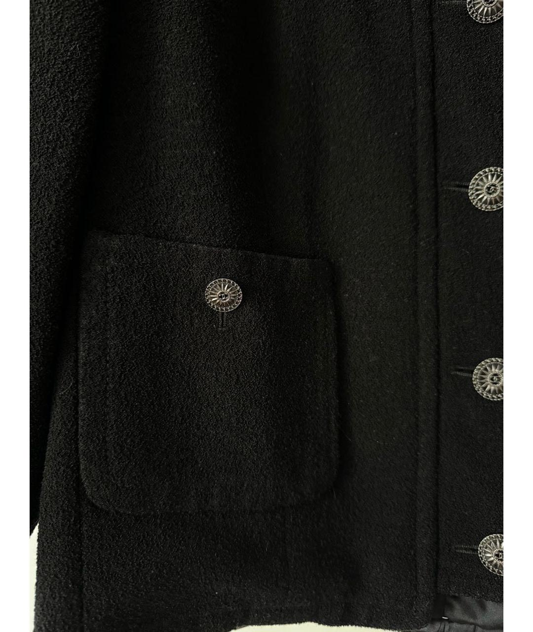 CHANEL PRE-OWNED Черный шерстяной костюм с юбками, фото 4