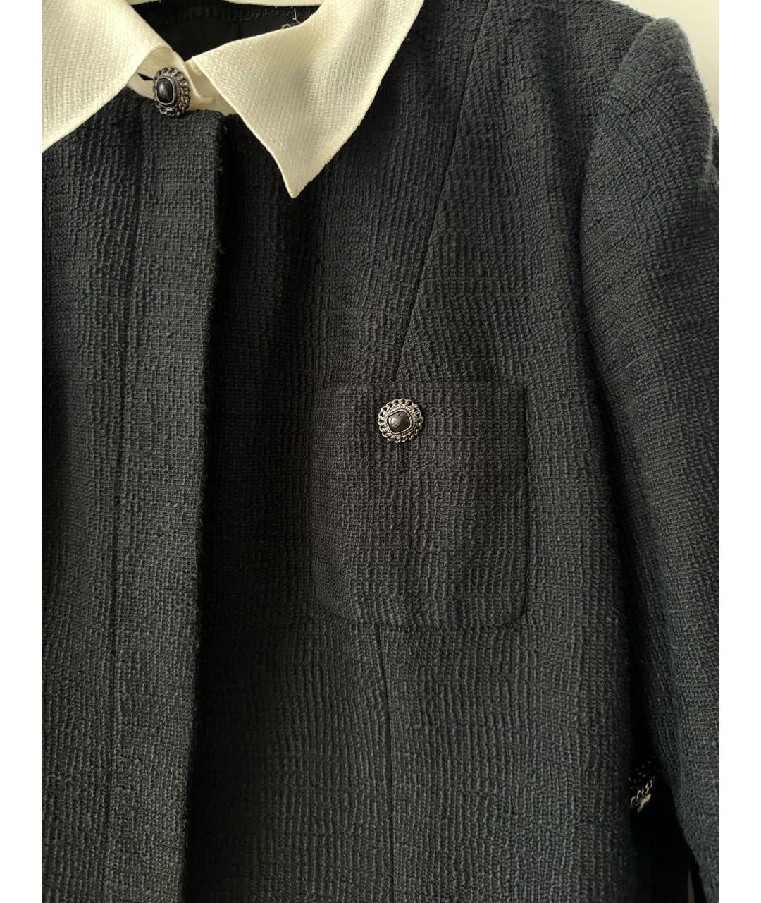CHANEL PRE-OWNED Темно-синий хлопковый жакет/пиджак, фото 5