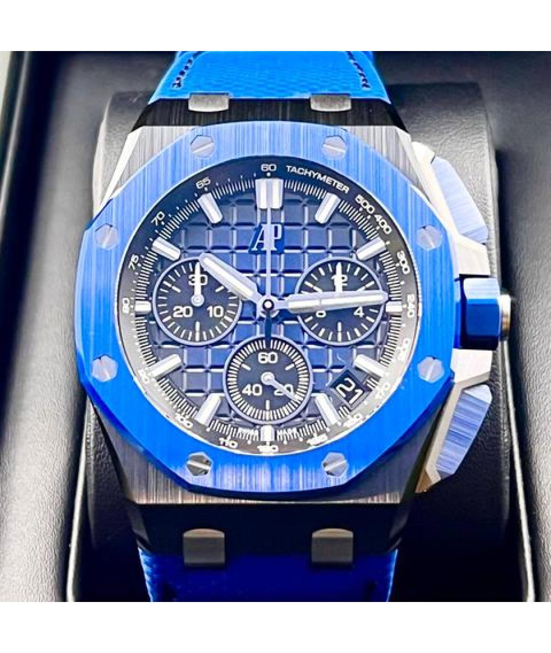 Audemars Piguet Синие керамические часы, фото 2