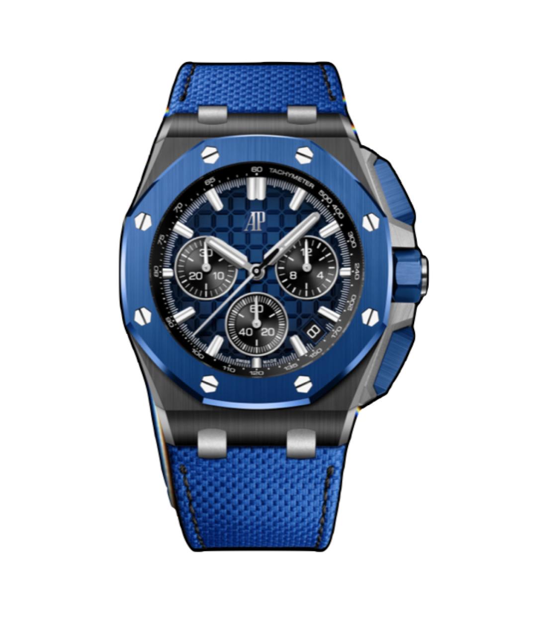 Audemars Piguet Синие керамические часы, фото 1