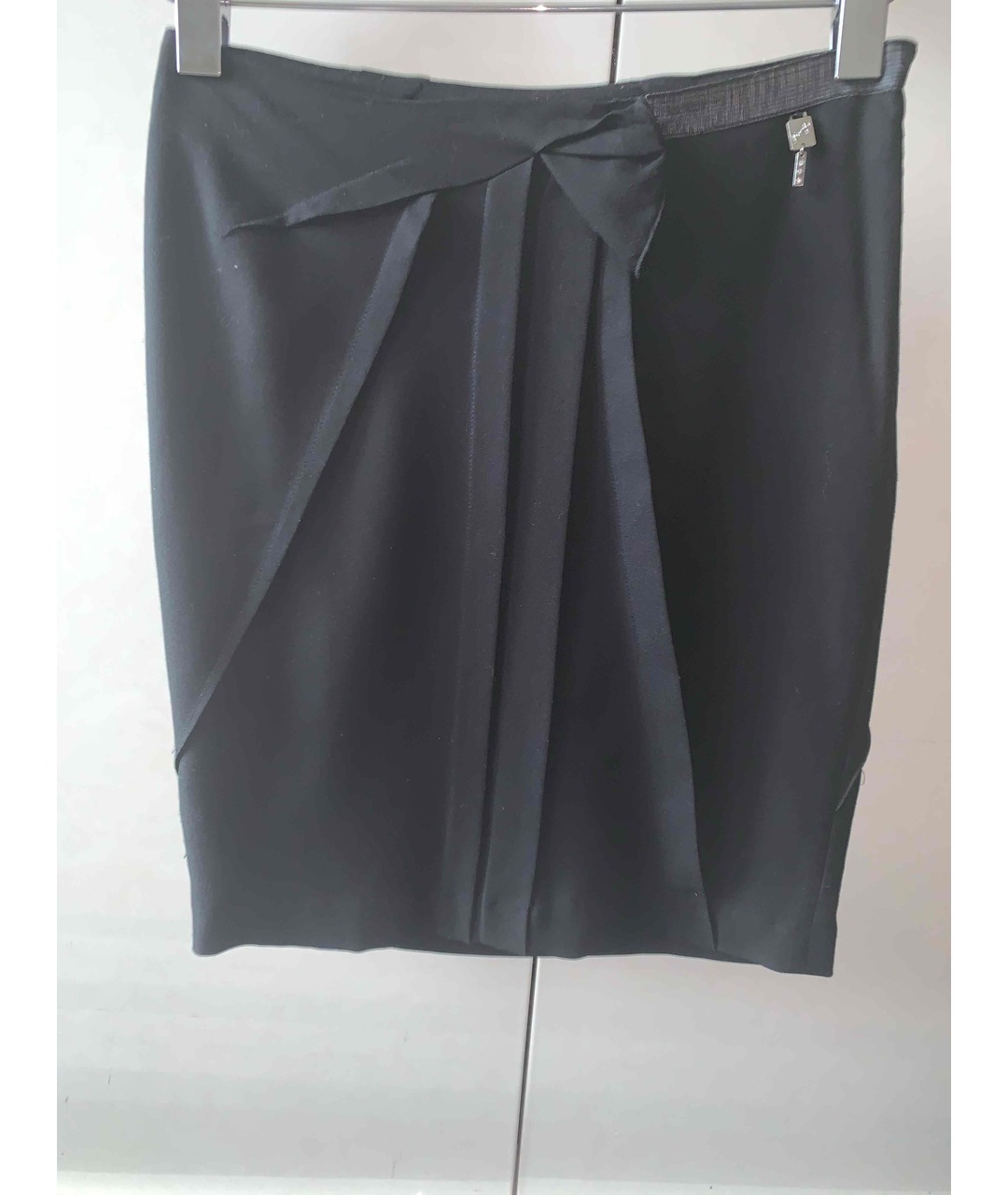 LIU JO Черная вискозная юбка миди, фото 3