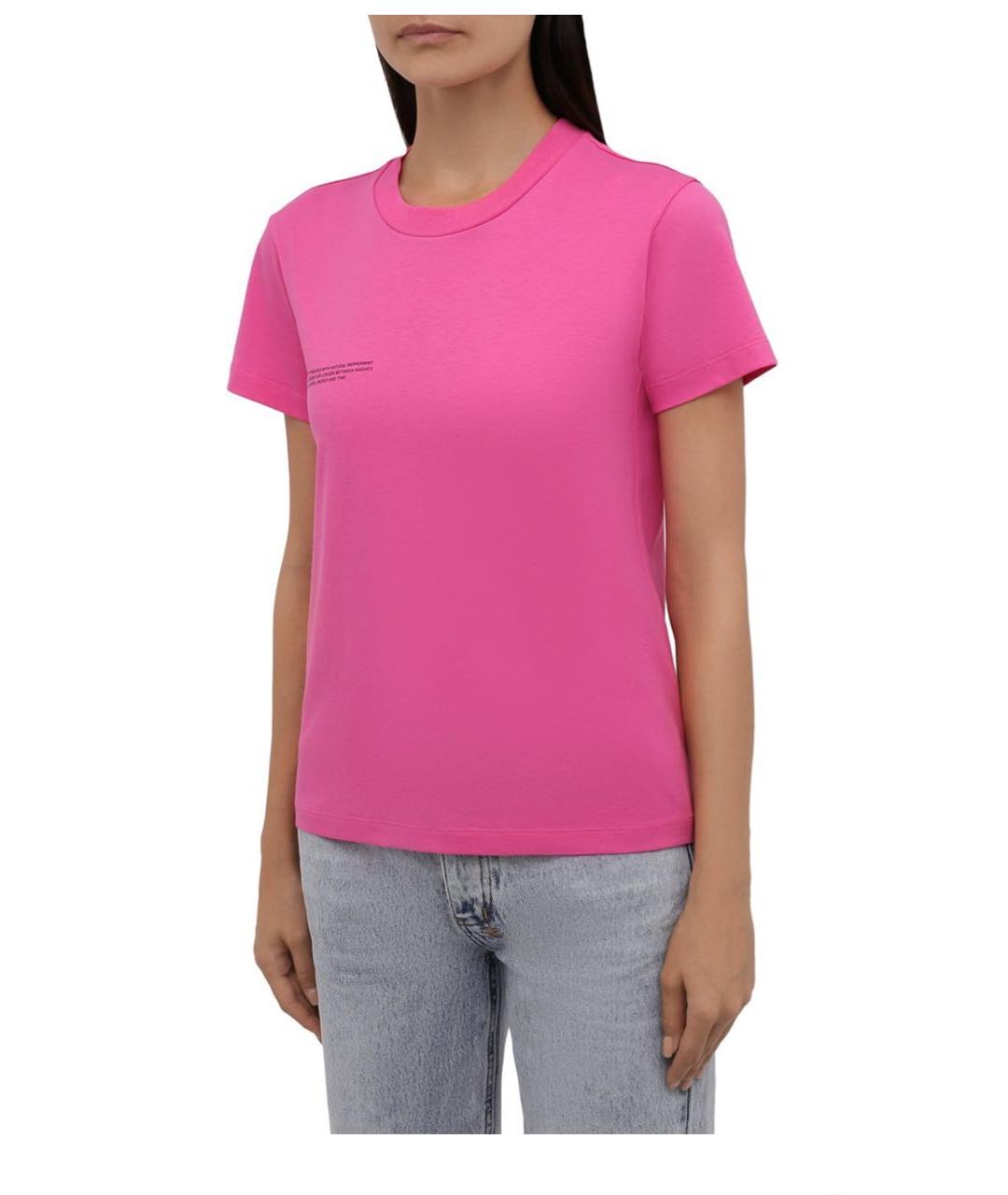 THE PANGAIA Розовая хлопковая футболка, фото 2