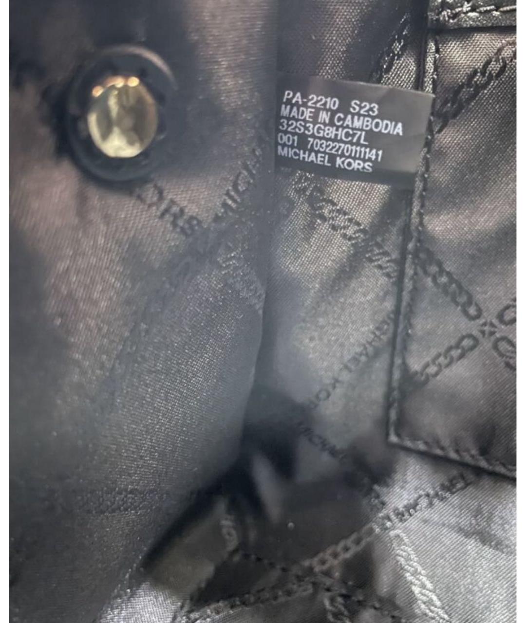 MICHAEL KORS Черная кожаная сумка через плечо, фото 7