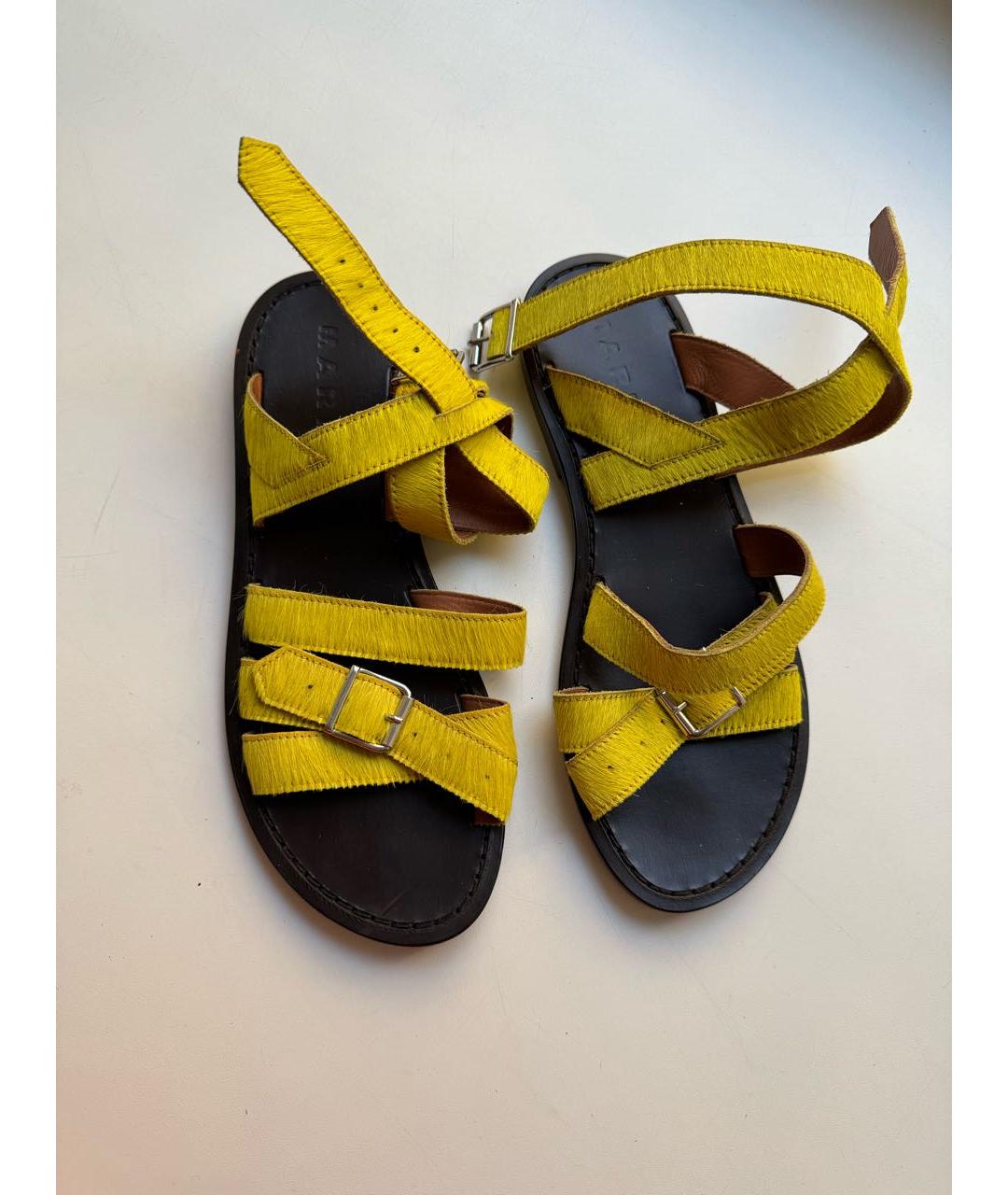 MARNI Желтые сандалии, фото 6