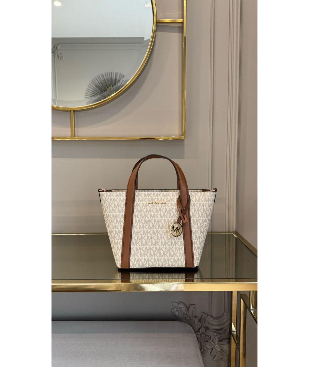MICHAEL KORS Белая сумка тоут, фото 2