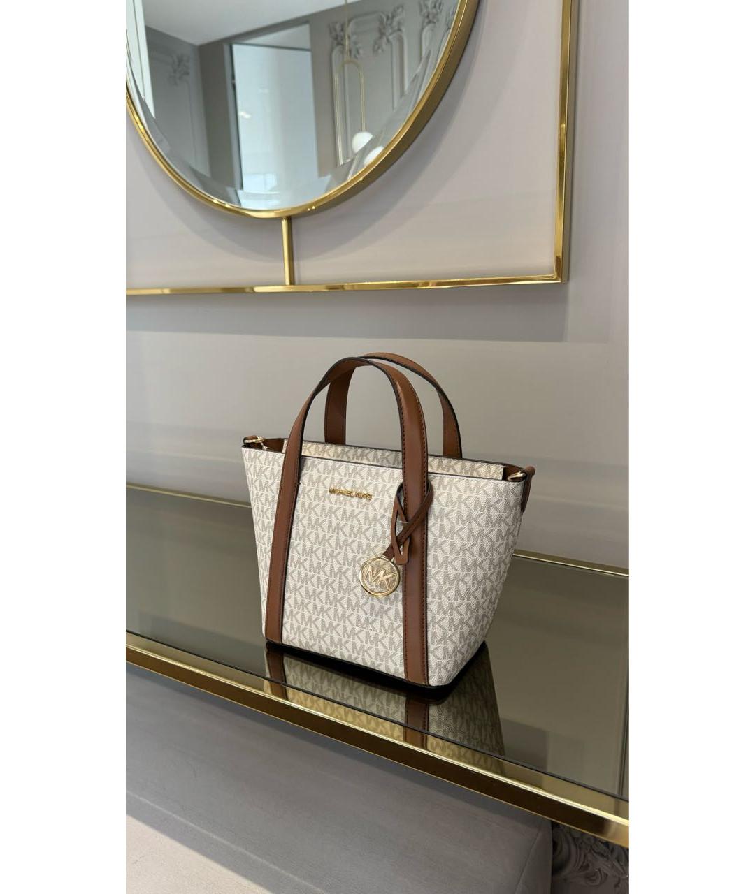 MICHAEL KORS Белая сумка тоут, фото 5