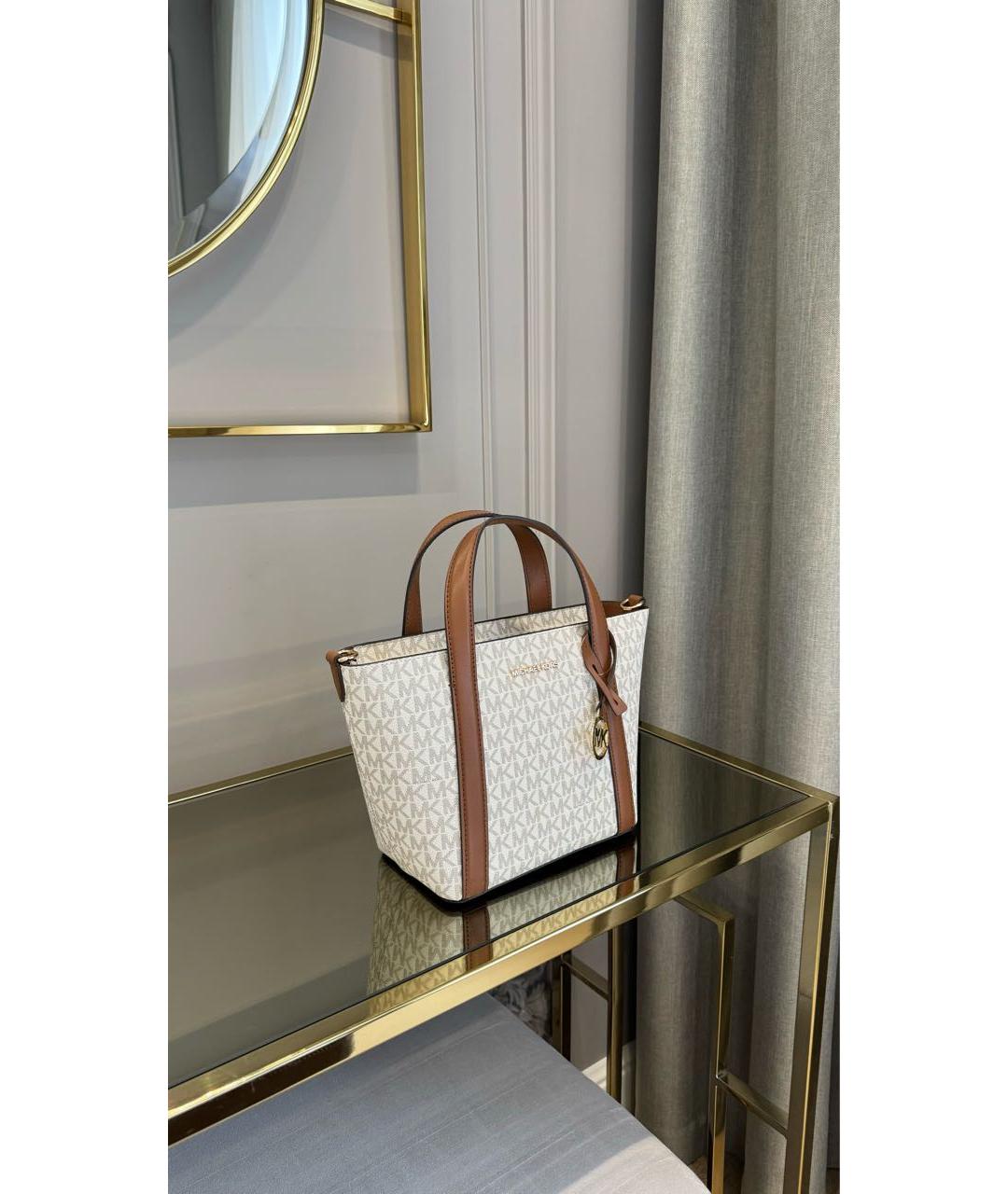MICHAEL KORS Белая сумка тоут, фото 3