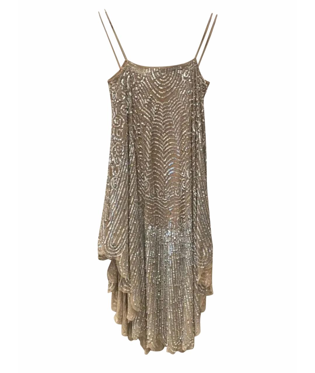 TWIN-SET Серебряное вечернее платье, фото 1