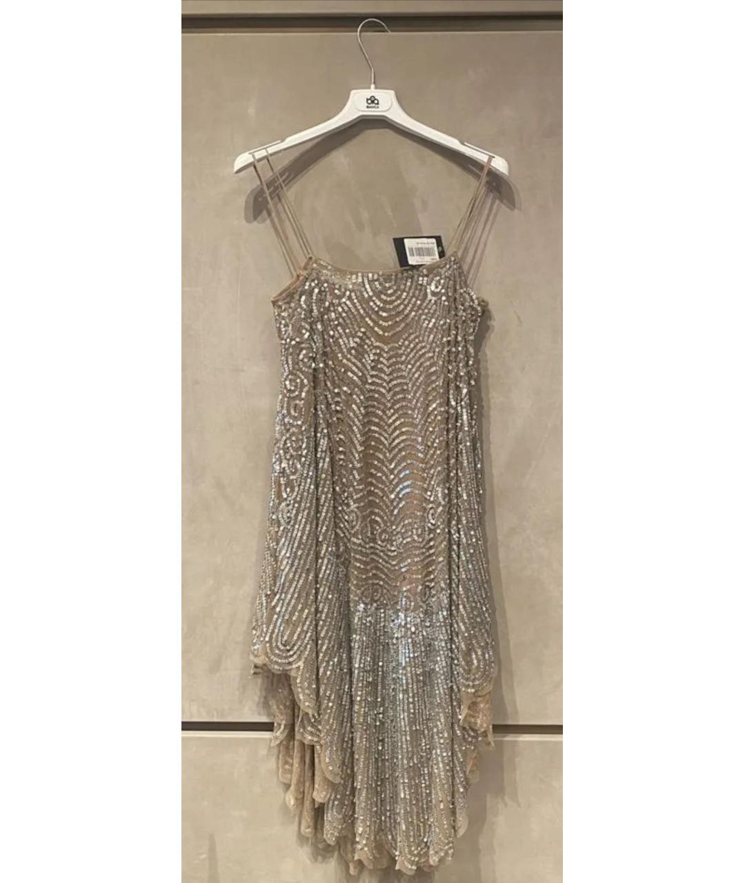 TWIN-SET Серебряное вечернее платье, фото 4