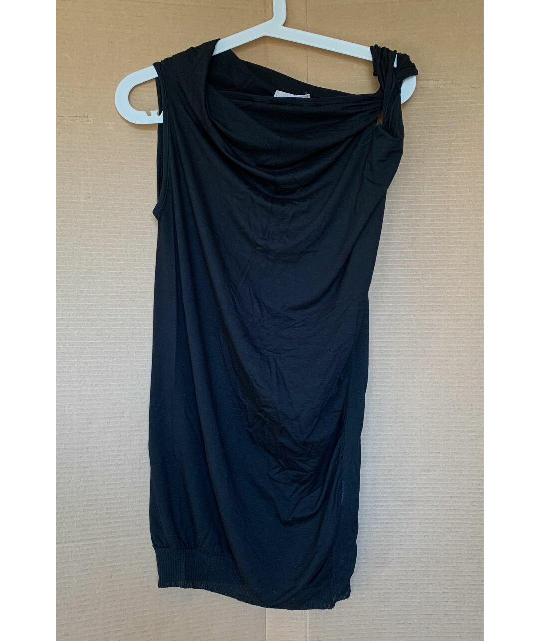 PINKO Черное вискозное вечернее платье, фото 9