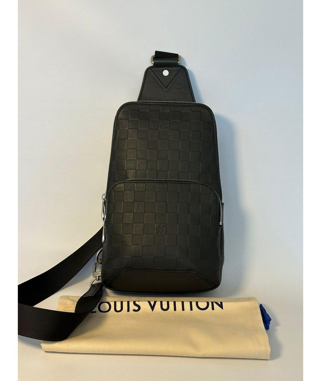 LOUIS VUITTON PRE-OWNED Черный кожаный рюкзак, фото 9