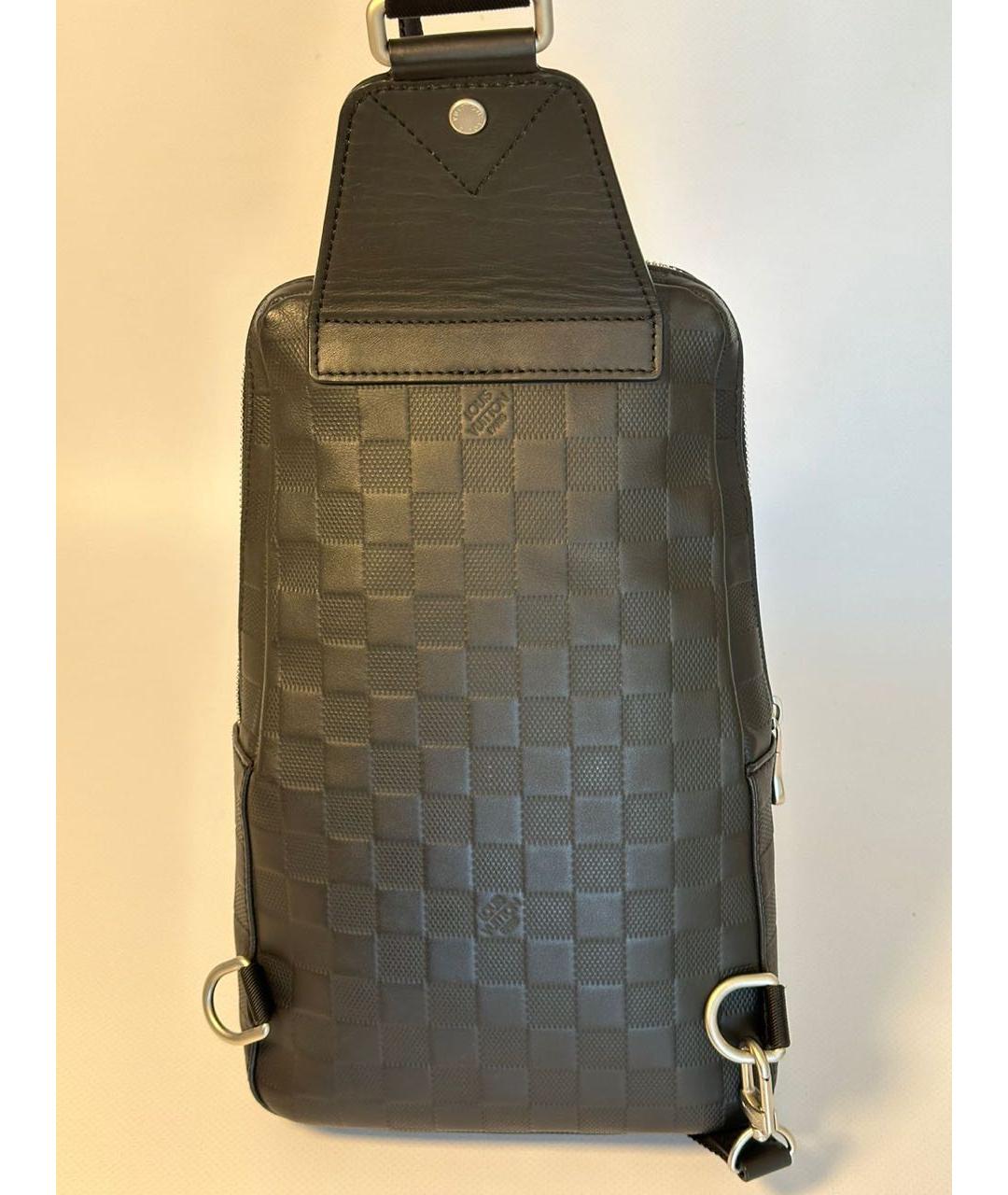 LOUIS VUITTON PRE-OWNED Черный кожаный рюкзак, фото 3