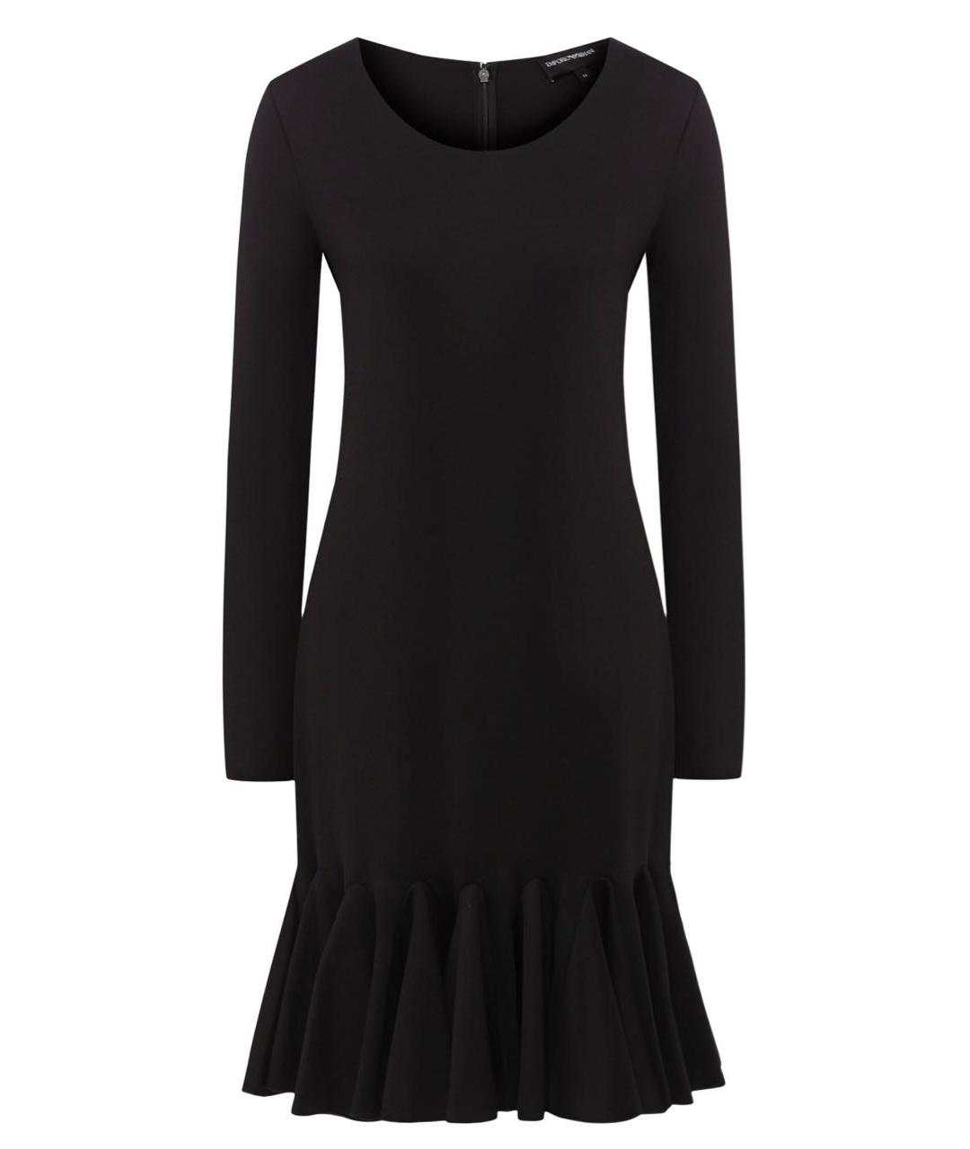 EMPORIO ARMANI Черное полиамидовое коктейльное платье, фото 1