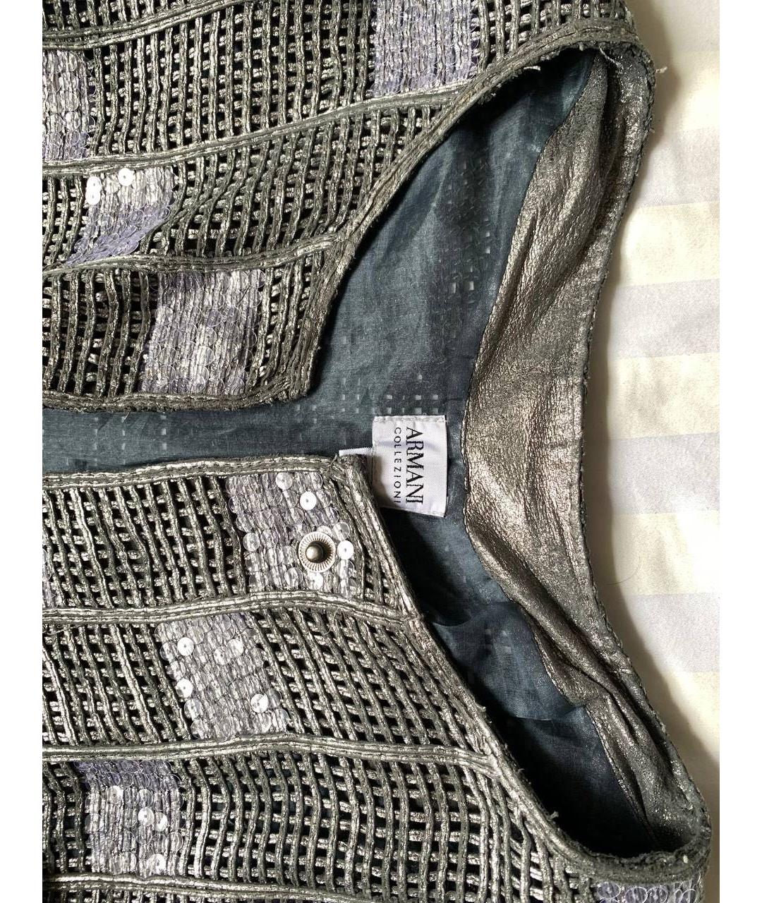ARMANI COLLEZIONI Серебрянный жакет/пиджак, фото 2