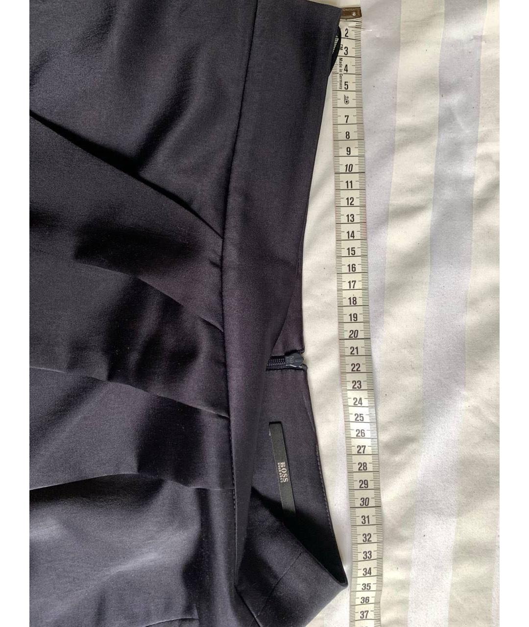 HUGO BOSS Черная атласная юбка мини, фото 2