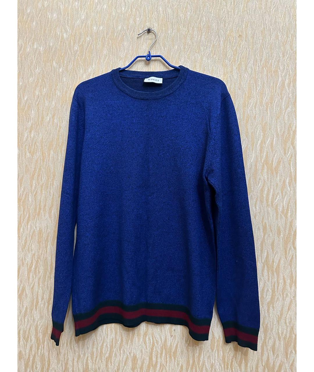 GUCCI Темно-синий джемпер / свитер, фото 5