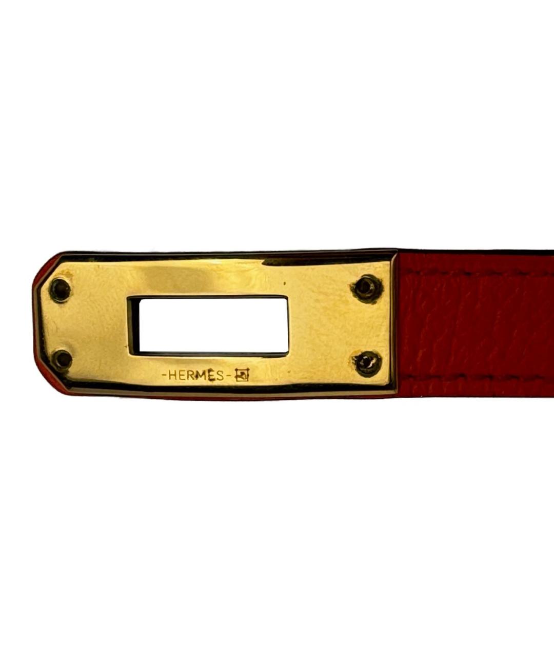 HERMES PRE-OWNED Красный кожаный браслет, фото 3