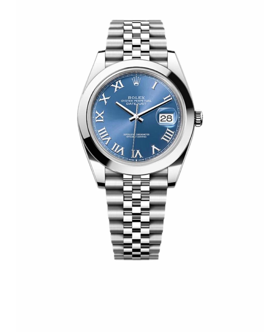 ROLEX Синие металлические часы, фото 1