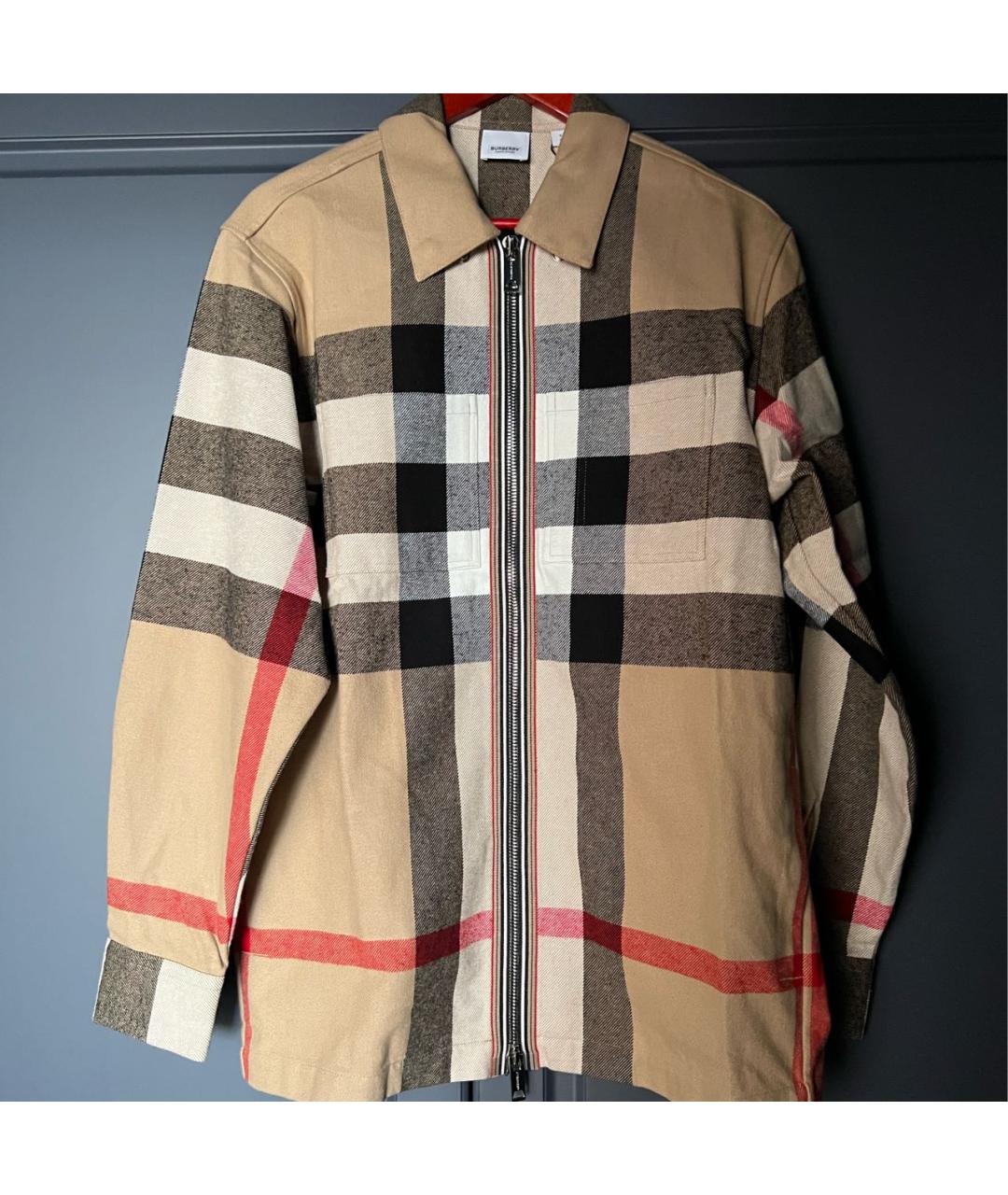 BURBERRY Бежевая шерстяная кэжуал рубашка, фото 6