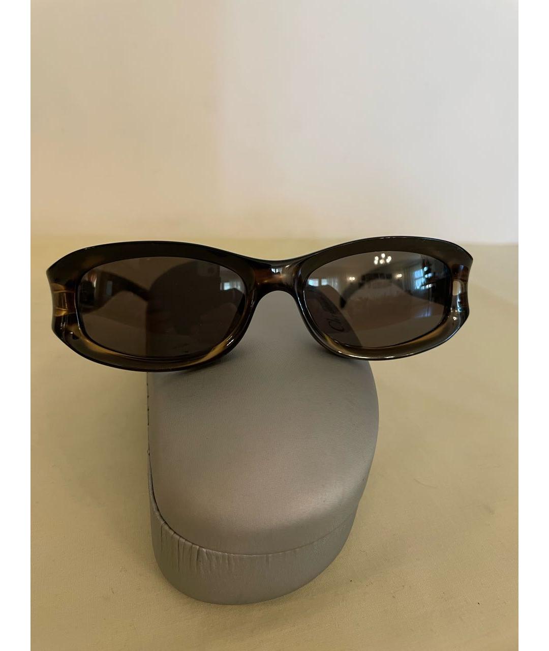 CHRISTIAN DIOR PRE-OWNED Коричневые пластиковые солнцезащитные очки, фото 7