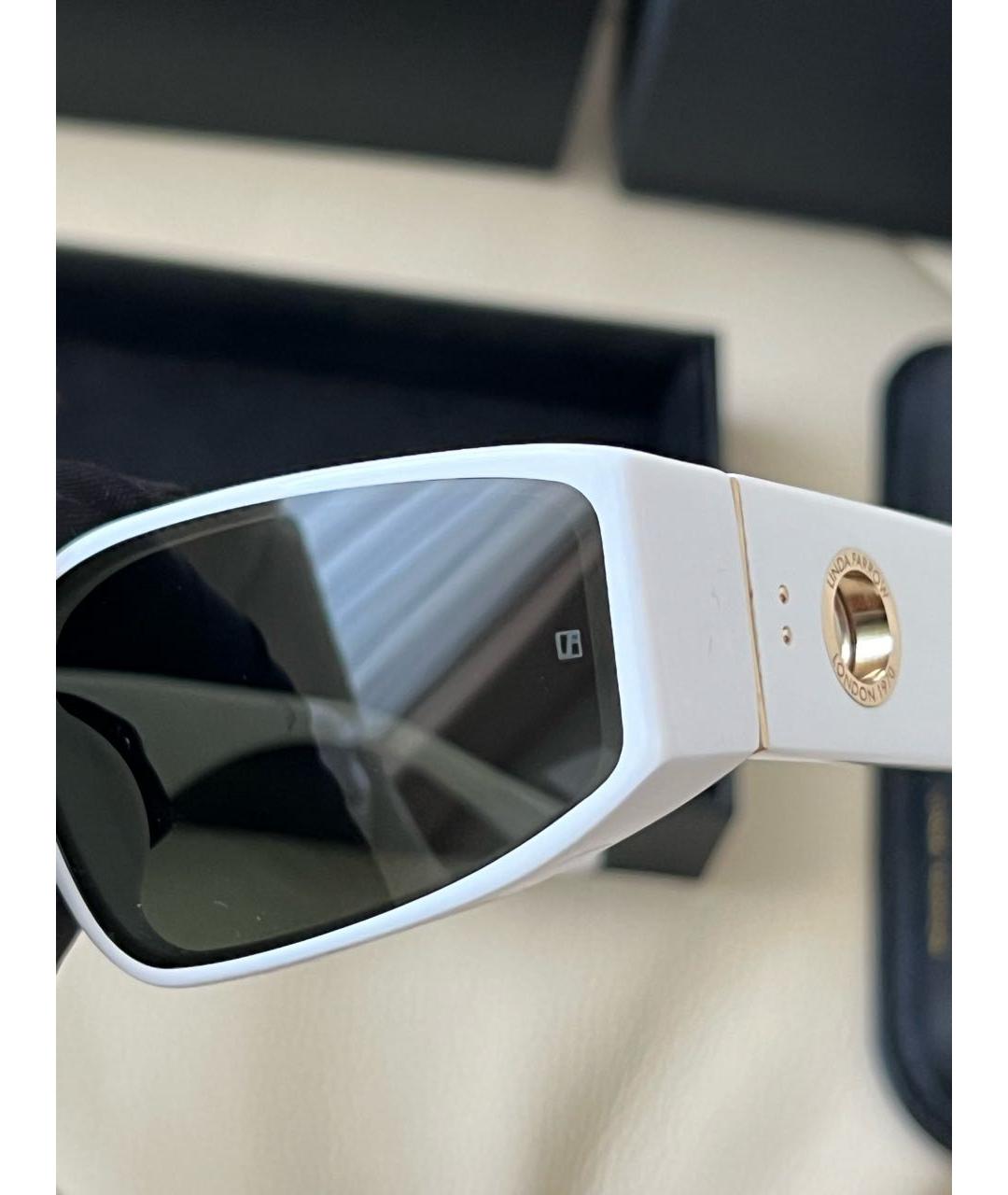 LINDA FARROW Белые солнцезащитные очки, фото 8