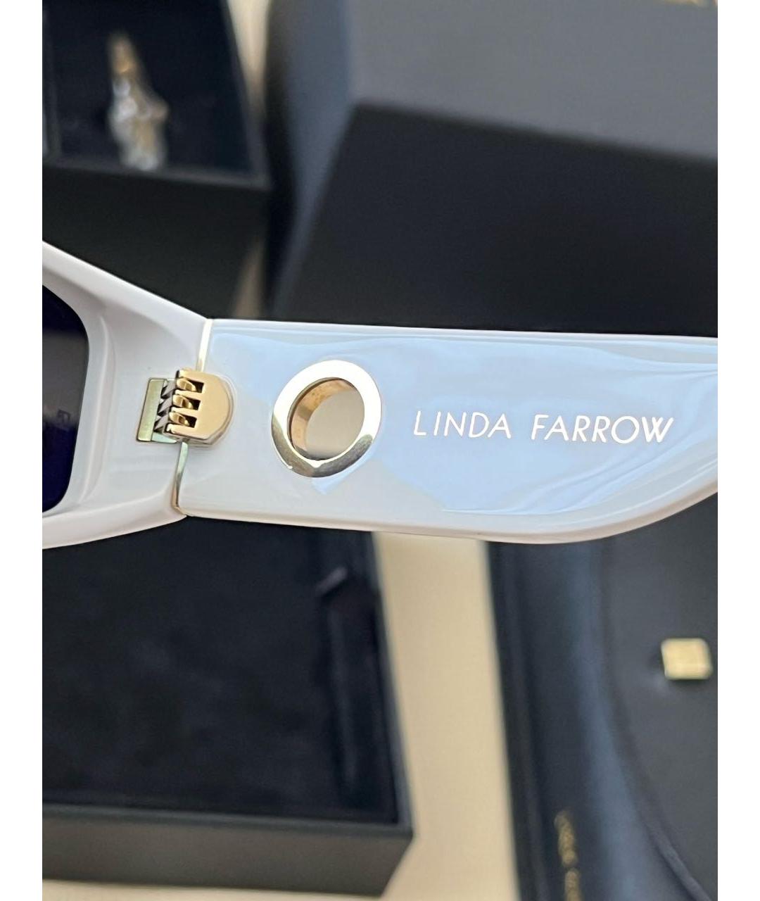 LINDA FARROW Белые солнцезащитные очки, фото 6